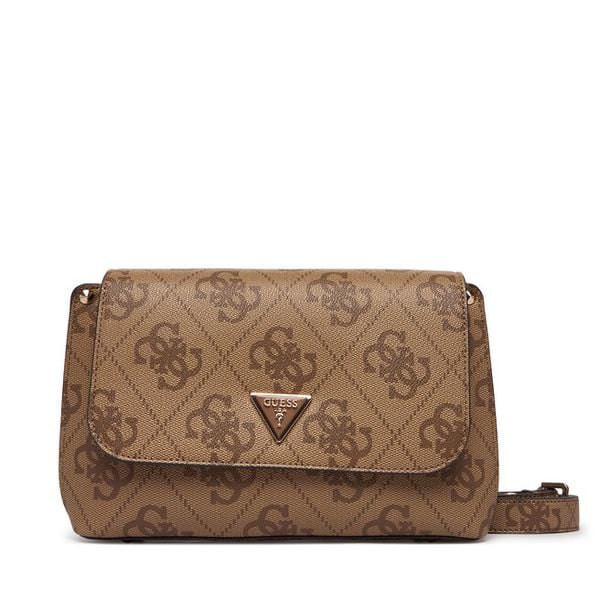 Torebka Guess. Brązowe listonoszki Guess, z aplikacjami, bez dodatków. Za 530.99 zł.