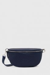 Answear Lab nerka skórzana kolor granatowy. Niebieskie nerki i saszetki Answear Lab, bez wzorów, bez dodatków. Za 169.99 zł.