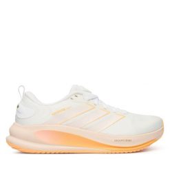 Buty do biegania adidas. Białe buty do biegania adidas, bez wzorów, bez zapięcia, do biegania. Za 399.99 zł.