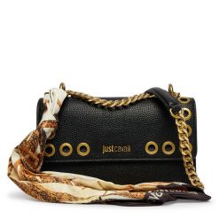 Torebka Just Cavalli. Czarne torebki klasyczne Just Cavalli, bez wzorów, klasyczne, bez dodatków. Za 759.99 zł.