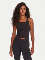 Reebok Top RK25188CCW Czarny Slim Fit. Czarne topy sportowe Reebok, l, bez wzorów, z syntetyku, na fitness i siłownię. Za 149.99 zł.