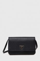 Guess torebka kolor czarny. Czarne listonoszki Guess, z aplikacjami, bez dodatków. Za 379.99 zł.