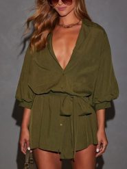 LA Angels Sukienka w kolorze khaki rozmiar: M. Brązowe sukienki LA Angels, na co dzień, m, bez wzorów, z tkaniny, bez kołnierzyka, bez ramiączek, mini, proste. Za 246.53 zł.