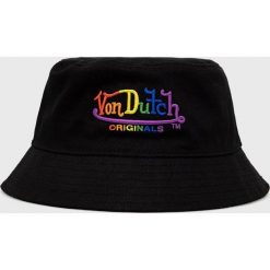 Von Dutch kapelusz bawełniany kolor czarny bawełniany. Czarne kapelusze Von Dutch, bez wzorów, z bawełny. W wyprzedaży za 73.99 zł.