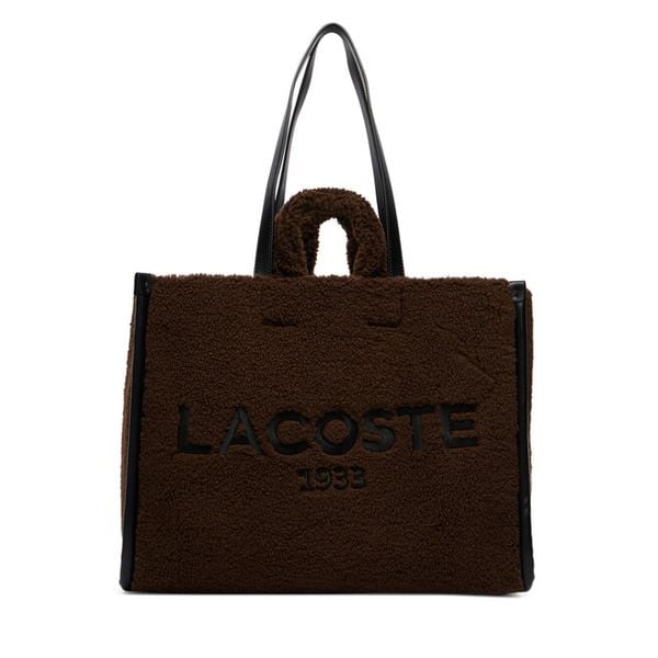 Torebka Lacoste. Białe shopper bag Lacoste, bez wzorów, bez dodatków. Za 814.99 zł.