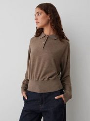 OPUS Sweter "Geigi" w kolorze brązowym rozmiar: 40. Brązowe swetry Opus, bez wzorów, bez ramiączek. Za 195.06 zł.