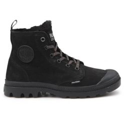 Buty Palladium Pampa Hi 95982-010-M czarne. Czarne buty treningowe bez wzorów, z gumy, bez zapięcia. Za 708.71 zł.