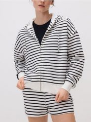 Rozpinana bluza z kapturem - wielobarwny. Bluzy Reserved, l, bez wzorów, z bawełny, bez ramiączek, z kapturem. Za 99.99 zł.