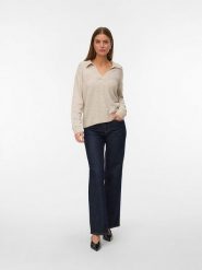 Vero Moda Sweter w kolorze beżowym rozmiar: L. Brązowe swetry Vero Moda, l, bez wzorów, bez ramiączek. Za 100.99 zł.