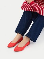 Lasocki Baleriny CEO-RST-KAJA-66K Czerwony. Czerwone baleriny Lasocki, bez wzorów, ze skóry, bez obcasa, bez zapięcia. Za 149.99 zł.