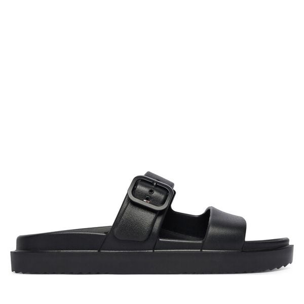 Klapki Tommy Hilfiger. Czarne klapki Tommy Hilfiger, bez wzorów, bez obcasa, bez zapięcia. Za 209.99 zł.