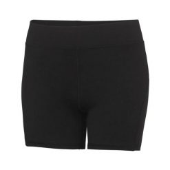 Damskie spodenki treningowe Just Cool. Czarne szorty sportowe JUST COOL, bez wzorów. Za 90.85 zł.