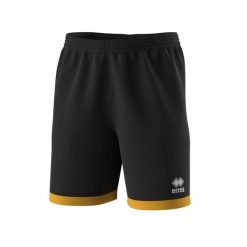 Krótkie Spodenki Errea Barney Panta Ad Dorośli. Czarne szorty sportowe ERREA, bez wzorów, z materiału, z standardowym stanem, na fitness i siłownię. Za 139.50 zł.
