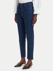 HUGO Jeansy Noe_B 50547418 Granatowy Mom Fit. Niebieskie jeansy Hugo, bez wzorów, z jeansu. Za 424.99 zł.