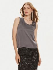 ViCOLO Bluzka TB0038 Szary Regular Fit. Szare bluzki ViCOLO, s, bez wzorów, z wiskozy, bez kołnierzyka, bez ramiączek. Za 99.99 zł.
