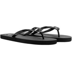 Klapki Damskie MM00FFLIF018A. Czerwone klapki 4f, bez wzorów, z gumy, bez obcasa, na słupku, bez zapięcia. Za 75.99 zł.