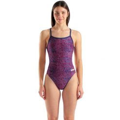 Strój Kąpielowy Damski Arena Snakeskin Swimsuit Challengeback. Niebieskie stroje jednoczęściowe Arena, bez wzorów, z materiału, sportowe. Za 259.99 zł.