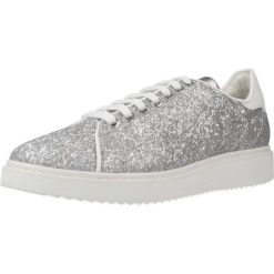 Buty GEOX D THYMAR C Srebrny. Szare buty trekkingowe Geox, z gumy, bez zapięcia. Za 367.99 zł.