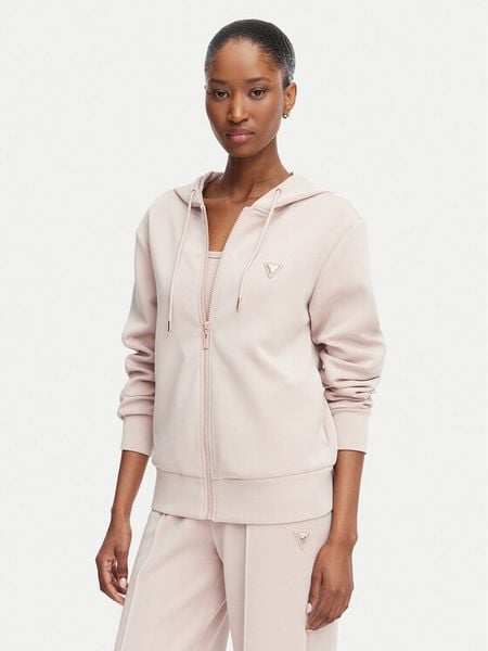 Guess Bluza V4YQ06 KCAY2 Różowy jasny Regular Fit. Czerwone bluzy Guess, m, z aplikacjami, z syntetyku, bez ramiączek, bez kaptura. Za 394.99 zł.