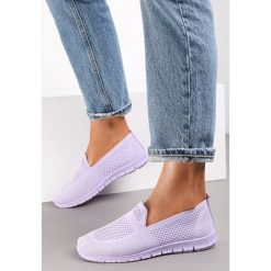 Fioletowe Tenisówki Pasquier. Fioletowe trampki Renee, bez wzorów, z tkaniny, eleganckie, przed kostkę, bez zapięcia. W wyprzedaży za 63.99 zł.