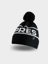 4F Czapka zimowa z dodatkiem wełny damska - czarna M. Czarne czapki zimowe 4f, bez wzorów, z wełny, klasyczne. Za 89.99 zł.