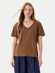 United Colors Of Benetton T-Shirt 3BVXD400H Brązowy Relaxed Fit. Brązowe t-shirty United Colors Of Benetton, m, bez wzorów, z bawełny, bez kołnierzyka, bez ramiączek. Za 59.99 zł.