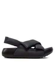 ECCO Sandały Cozmo Pf W 20665301001 Czarny. Czarne sandały ECCO, bez wzorów, ze skóry, bez obcasa, na płaskiej podeszwie, bez zapięcia. Za 679.99 zł.