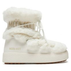 Śniegowce Moon Boot. Białe śniegowce Moon Boot, bez wzorów, bez zapięcia. Za 1,099.00 zł.