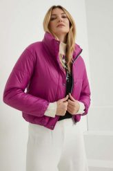 Answear Lab kurtka damska kolor różowy zimowa oversize. Czerwone kurtki Answear Lab, na zimę, l, bez wzorów, z materiału, bez kaptura. W wyprzedaży za 184.99 zł.