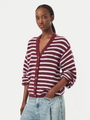 Roxy Kardigan Deep As The Ocean EBJSW00157 Bordowy Regular Fit. Czerwone swetry Roxy, xs, bez wzorów, z syntetyku, bez ramiączek. Za 319.99 zł.