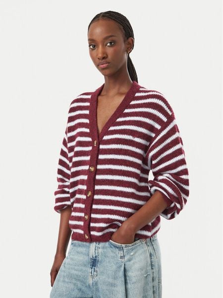Roxy Kardigan Deep As The Ocean EBJSW00157 Bordowy Regular Fit. Czerwone swetry Roxy, xs, bez wzorów, z syntetyku, bez ramiączek. Za 257.99 zł.