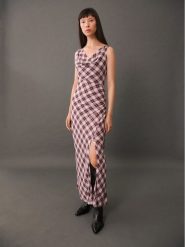 Mango Sukienka letnia Tulipa 77075646 Brązowy Regular Fit. Brązowe sukienki Mango, xl, bez wzorów, z wiskozy, bez kołnierzyka, bez ramiączek. Za 89.99 zł.