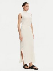 Calvin Klein Sukienka letnia K20K208304 Écru Slim Fit. Sukienki Calvin Klein, l, bez wzorów, z syntetyku, bez kołnierzyka, bez ramiączek. Za 549.99 zł.
