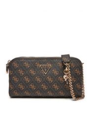 Guess Torebka HWEQG9 51012 Brązowy. Brązowe listonoszki Guess, z aplikacjami, ze skóry, bez dodatków. Za 289.99 zł.