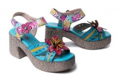 Artiker Relaks 58C1026 turquoise, sandały damskie. Niebieskie sandały Artiker Relaks, bez wzorów, ze skóry, bez obcasa, na obcasie, bez zapięcia. Za 329.90 zł.