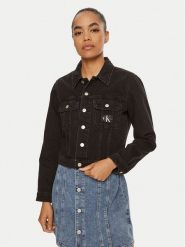 Calvin Klein Jeans Kurtka jeansowa 90's J20J221257 Czarny Regular Fit. Czarne kurtki Calvin Klein Jeans, s, bez wzorów, z bawełny, bez kaptura. Za 269.99 zł.