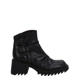BOTKI DAMSKIE WAK5 VITELL NERO. Botki Venezia, bez wzorów, ze skóry, bez obcasa, bez zapięcia. Za 369.00 zł.