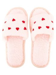 Zwillingsherz Kapcie w kolorze jasnoróżowo-czerwonym rozmiar: L/XL. Czerwone kapcie Zwillingsherz, bez wzorów, z materiału. Za 60.99 zł.