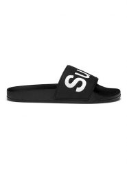 Superga Klapki w kolorze czarnym rozmiar: 38. Czarne klapki Superga, bez wzorów, z materiału, klasyczne, z otwartym noskiem, bez obcasa, bez zapięcia. Za 78.10 zł.