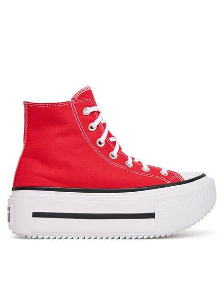 Converse Trampki Chuck Taylor All Star Lift Double Stack A15542C Czerwony. Czerwone trampki Converse, bez wzorów, z materiału, retro, bez zapięcia. Za 279.99 zł.