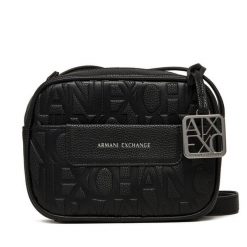 Torebka Armani Exchange. Czarne listonoszki Armani Exchange, bez wzorów, bez dodatków. Za 479.99 zł.