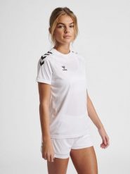 Koszulka damska Hummel Core Poly. Białe t-shirty sportowe Hummel, m, bez wzorów, z materiału, bez ramiączek, do piłki ręcznej. Za 105.00 zł.