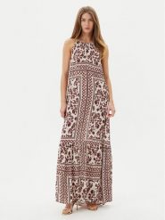 Gaudi Sukienka letnia 511FD15025 Brązowy Relaxed Fit. Brązowe sukienki Gaudi, bez wzorów, z wiskozy, bez kołnierzyka, bez ramiączek. Za 619.99 zł.