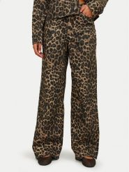 JJXX Spodnie materiałowe Sarah 12273087 Brązowy Wide Leg. Brązowe spodnie materiałowe JJXX, bez wzorów, z bawełny. Za 89.99 zł.