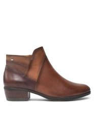 Pikolinos Botki W1U-8732C1 Brązowy. Brązowe botki Pikolinos, bez wzorów, ze skóry, bez obcasa, na płaskiej podeszwie, bez zapięcia. Za 569.99 zł.
