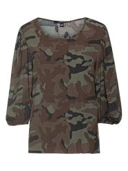 True Religion Bluzka w kolorze oliwkowo-brązowym rozmiar: S. Brązowe bluzki True Religion, s, bez wzorów, z wiskozy, bez kołnierzyka, bez ramiączek. Za 100.28 zł.