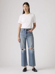Levi's Dżinsy - Mom fit - w kolorze błękitnym rozmiar: W31/L29. Niebieskie jeansy Levi's, l, z aplikacjami, klasyczne, z podwyższonym stanem. Za 249.95 zł.
