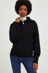 Answear Lab sweter damski kolor czarny z golfem. Czarne swetry Answear Lab, m, bez wzorów, z dzianiny, bez ramiączek. W wyprzedaży za 134.99 zł.