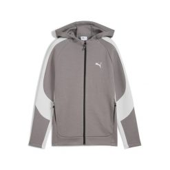 Młodzieżowa bluza z kapturem z zamkiem na całej długości EVOSTRIPE PUMA. Szara bluzy Puma, m, bez wzorów, młodzieżowe, bez ramiączek, z kapturem. W wyprzedaży za 234.00 zł.