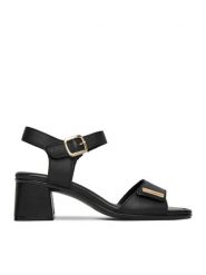 Remonte Sandały CEO-D1K54-00 Czarny. Czarne sandały Remonte, bez wzorów, ze skóry, bez obcasa, na słupku, bez zapięcia. Za 379.99 zł.